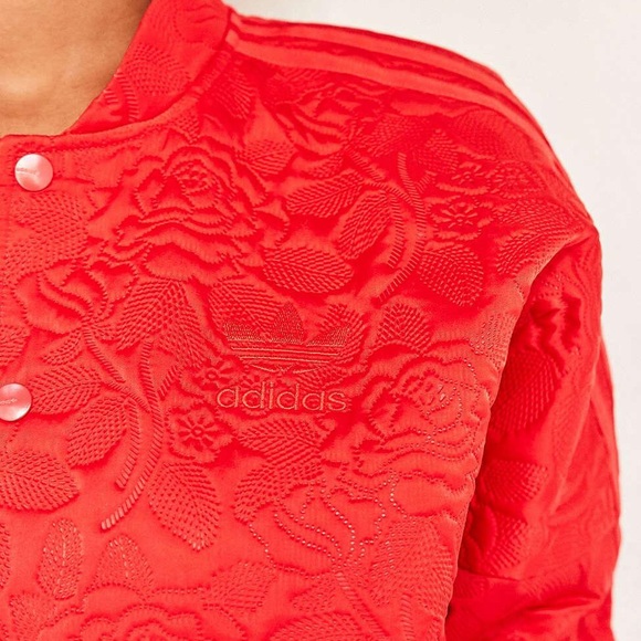 NWT Adidas Originals Red Bonded Lace Bomber Jacket - Picture 4 of 7
